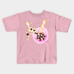 Kitty Milk Tea Kids T-Shirt